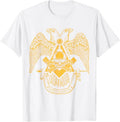 Masons Scottish Rite Eagle Skull & Bones Masonic Emblems T-Shirt - FUKAMASONIC