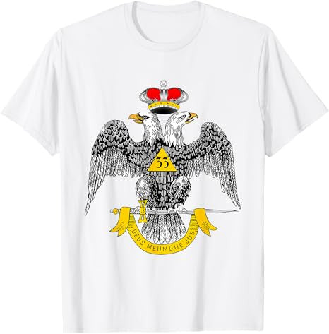33rd Degree Mason T Shirt Masonic Tee Scottish Rite Down T-Shirt - FUKAMASONIC