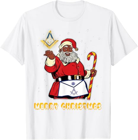 Masonic Santa Claus Mason Apron Merry Christmas And New Year T-Shirt - FUKAMASONIC