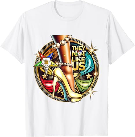 They Ain't Us OES Pearl High Heels Platform Yellow Sisters T-Shirt - FUKAMASONIC
