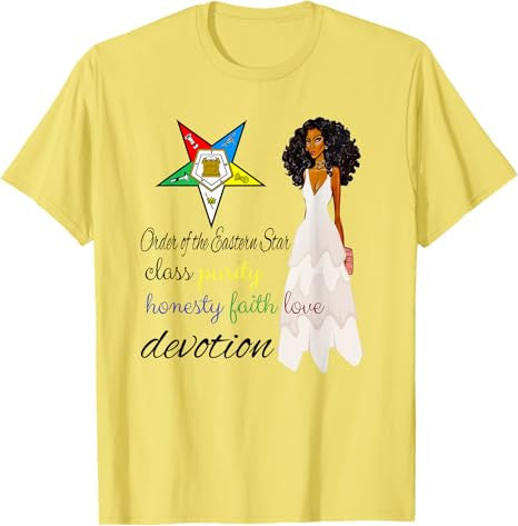 Order Of The Eastern Star OES Class Devotion Purity Diva T-Shirt - FUKAMASONIC