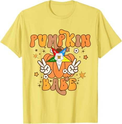 OES Pumpkin Babe Retro Order of Eastern Star Thanksgiving T-Shirt - FUKAMASONIC