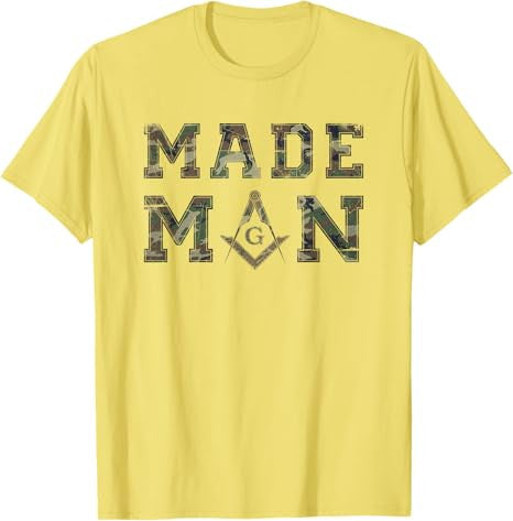 Made Man - Masonic Veteran Camo Design - Freemason T-Shirt T-Shirt - FUKAMASONIC