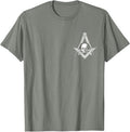 Master Mason Skull Square and Compass, Freemason T-Shirt T-Shirt - FUKAMASONIC
