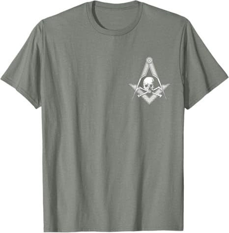 Master Mason Skull Square and Compass, Freemason T-Shirt T-Shirt - FUKAMASONIC