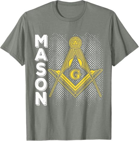 Masonic Freemasonry Fraternal Square Compass Mason T-Shirt - FUKAMASONIC