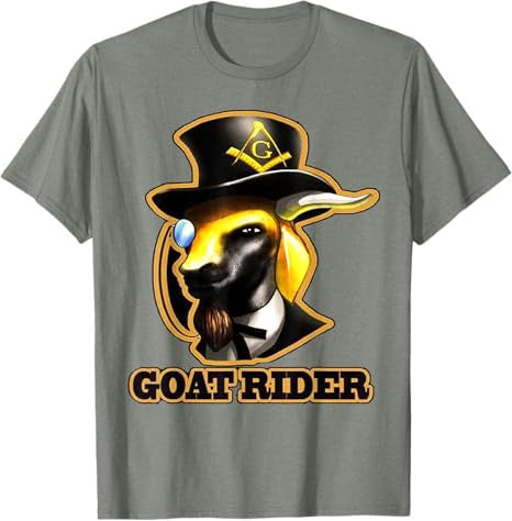 Masonic Goat Rider T Shirt Mason Tees T-Shirt - FUKAMASONIC
