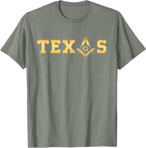 Texas - Masonic Square and Compass - Freemason T-Shirt - FUKAMASONIC