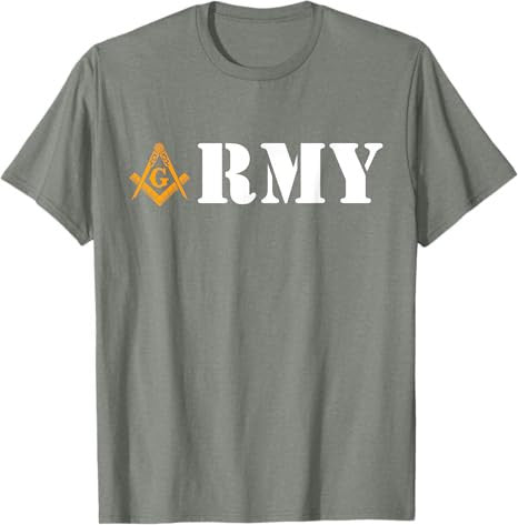 Army Armed Forces Flag Day Masonic Father's Day T-Shirt - FUKAMASONIC