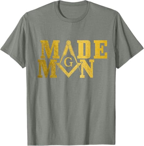 Mason Made Man Masonic Square & Compass T-Shirt - FUKAMASONIC