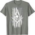 Master Mason American Flag Masonic Skull - Freemason T-Shirt T-Shirt - FUKAMASONIC