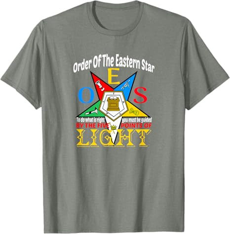 Order Of The Eastern Star OES Guided By The Light Sisterhood T-Shirt - FUKAMASONIC