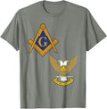 Mason Scottish Rite Split T Shirt Masonic Tee Wings Up T-Shirt - FUKAMASONIC