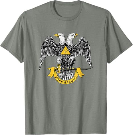 Scottish Rite 32nd Degree Eagle - Freemason Men's Gift T-Shirt - FUKAMASONIC