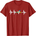 OES Order of the Eastern Star Logo EKG Heartbeat T-Shirt - FUKAMASONIC