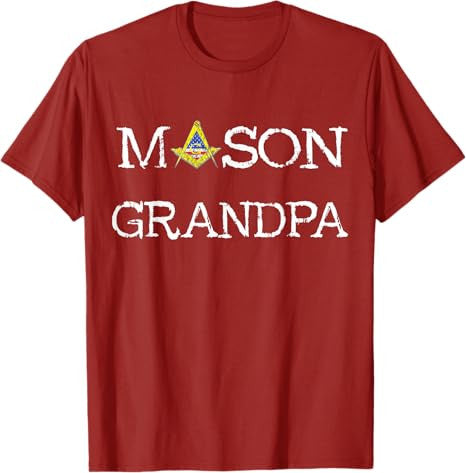 Mason Grandpa Senior Warden PHA Masonic Freemason Lodge T-Shirt - FUKAMASONIC