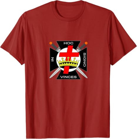 The Seal of the Knights Templar - Masonic York rite symbol T-Shirt - FUKAMASONIC