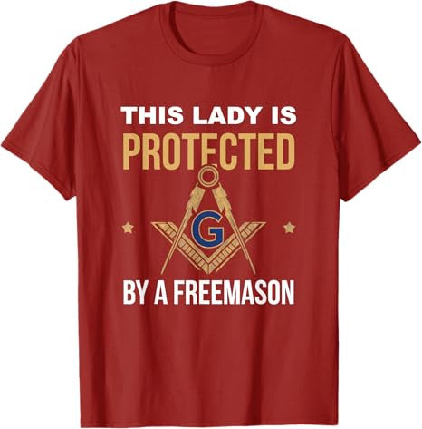 Freemason Wife Masonic Fraternal Freemasonry Square Compass T-Shirt - FUKAMASONIC