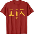 Freemason Meet Act and Part Mason Masonic Father's Day Gift T-Shirt - FUKAMASONIC