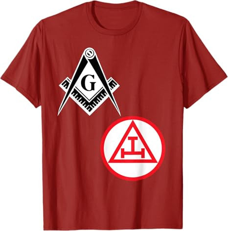 Mason Royal Arch Split T Shirt Masonic York Rite Tee Black T-Shirt - FUKAMASONIC