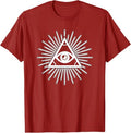 The All Seeing Eye - conspiracy, Freemasonry or Illuminati T-Shirt - FUKAMASONIC