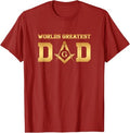 Masonic World's Greatest Dad, Father's Day Gift Freemason T-Shirt - FUKAMASONIC