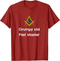 Grumpy old Past Master Funny Freemason symbol masonic lodge T-Shirt - FUKAMASONIC