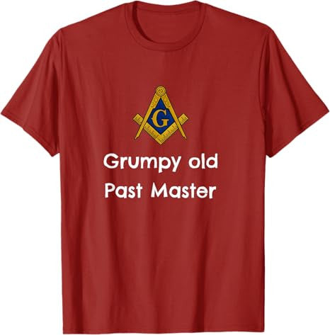 Grumpy old Past Master Funny Freemason symbol masonic lodge T-Shirt - FUKAMASONIC