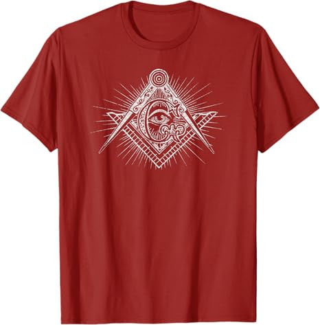 MASONIC SQUARE AND COMPASS FREEMASON ALL SEEING EYE T-Shirt - FUKAMASONIC