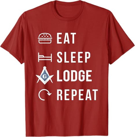 Eat Sleep Lodge Repeat T-Shirt - FUKAMASONIC