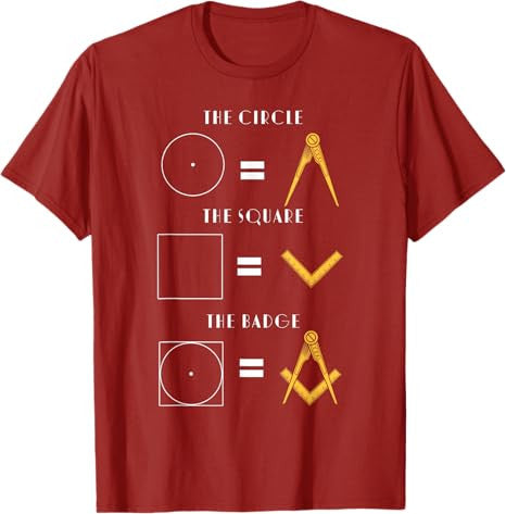 The Circle The Square The Badge Masonic Father's Day T-Shirt - FUKAMASONIC