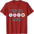 York Rite Mason T Shirt Masonic Tee T-Shirt - FUKAMASONIC