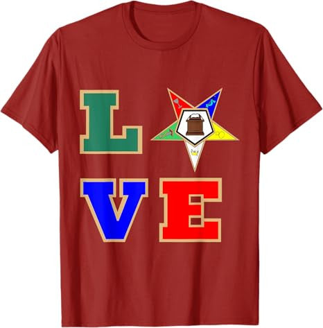 OES Love Sister Order of the Eastern Star Parents' Christmas T-Shirt - FUKAMASONIC