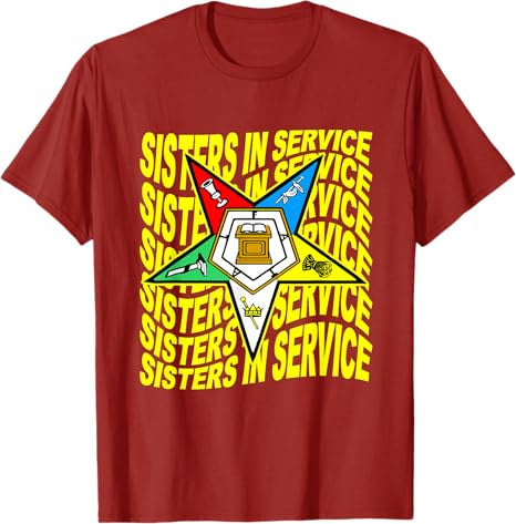 Order of the Eastern Star Shirt OES Shirt Sisters In Service T-Shirt - FUKAMASONIC