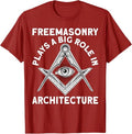 Freemasonry Architecture Square And Compasses T-Shirt - FUKAMASONIC