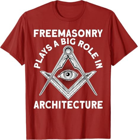 Freemasonry Architecture Square And Compasses T-Shirt - FUKAMASONIC