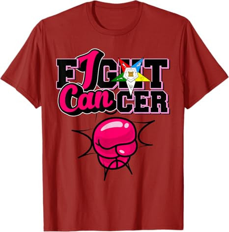 OES I Can Fight of the Eastern Star Breast Cancer Awareness T-Shirt - FUKAMASONIC