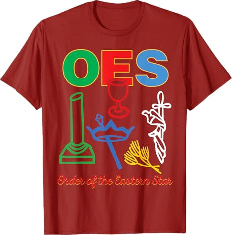 OES five Emblems Order of the Eastern Star Parents' Day Gift T-Shirt - FUKAMASONIC