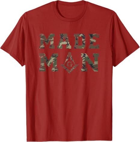 Made Man - Masonic Veteran Camo Design - Freemason T-Shirt T-Shirt - FUKAMASONIC