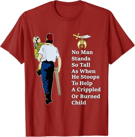 Shriner Man Stand So Tall With Children Masonic Father's Day T-Shirt - FUKAMASONIC