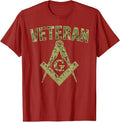 Mason Masonic Camo Freemason Veteran T-Shirt - FUKAMASONIC