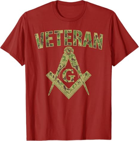 Mason Masonic Camo Freemason Veteran T-Shirt - FUKAMASONIC