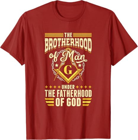 Brotherhood Of Man Masonry Masonic Freemason Freemasonry T-Shirt - FUKAMASONIC