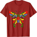 OES Butterfly Color of the Eastern Star Christmas T-Shirt - FUKAMASONIC