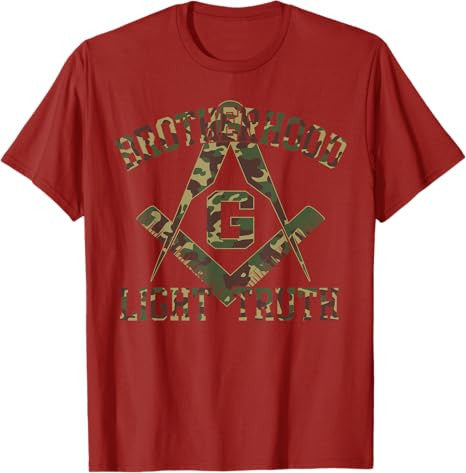 Brotherhood Light Truth Mason Masonic Camo Freemason T-Shirt - FUKAMASONIC
