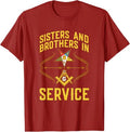 Sisters In Service OES Masonry Masonic Freemason Freemasonry T-Shirt - FUKAMASONIC