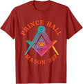PHA Prince Hall Affiliated Freemason Square & Compass Masonic T-Shirt - FUKAMASONIC