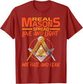 Freemason Real Masons Love and Light Masonic T-Shirt - FUKAMASONIC