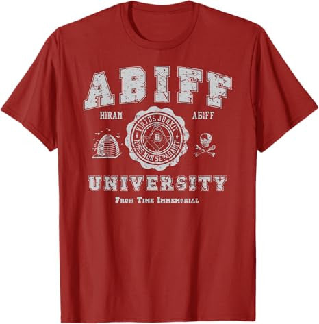 Abiff University, Masonic Tee Shirt T-Shirt - FUKAMASONIC