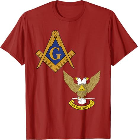 Mason Scottish Rite Split T Shirt Masonic Tee Wings Up T-Shirt - FUKAMASONIC